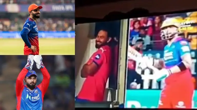 WATCH | Virat Kohli boils over Rishabh Pant, duo engages in a playful banter during RCB vs DC clash Virat Kohli, Rishabh Pant