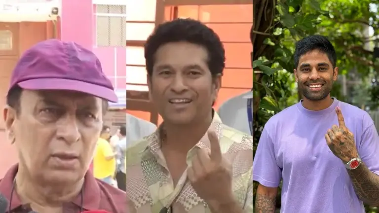 Lok Sabha Elections: Mumbai cricketers Sachin Tendulkar, Gavaskar, & Suryakumar caste their votes Sunil Gavaskar, Sachin Tendulkar, Suryakumar Yadav