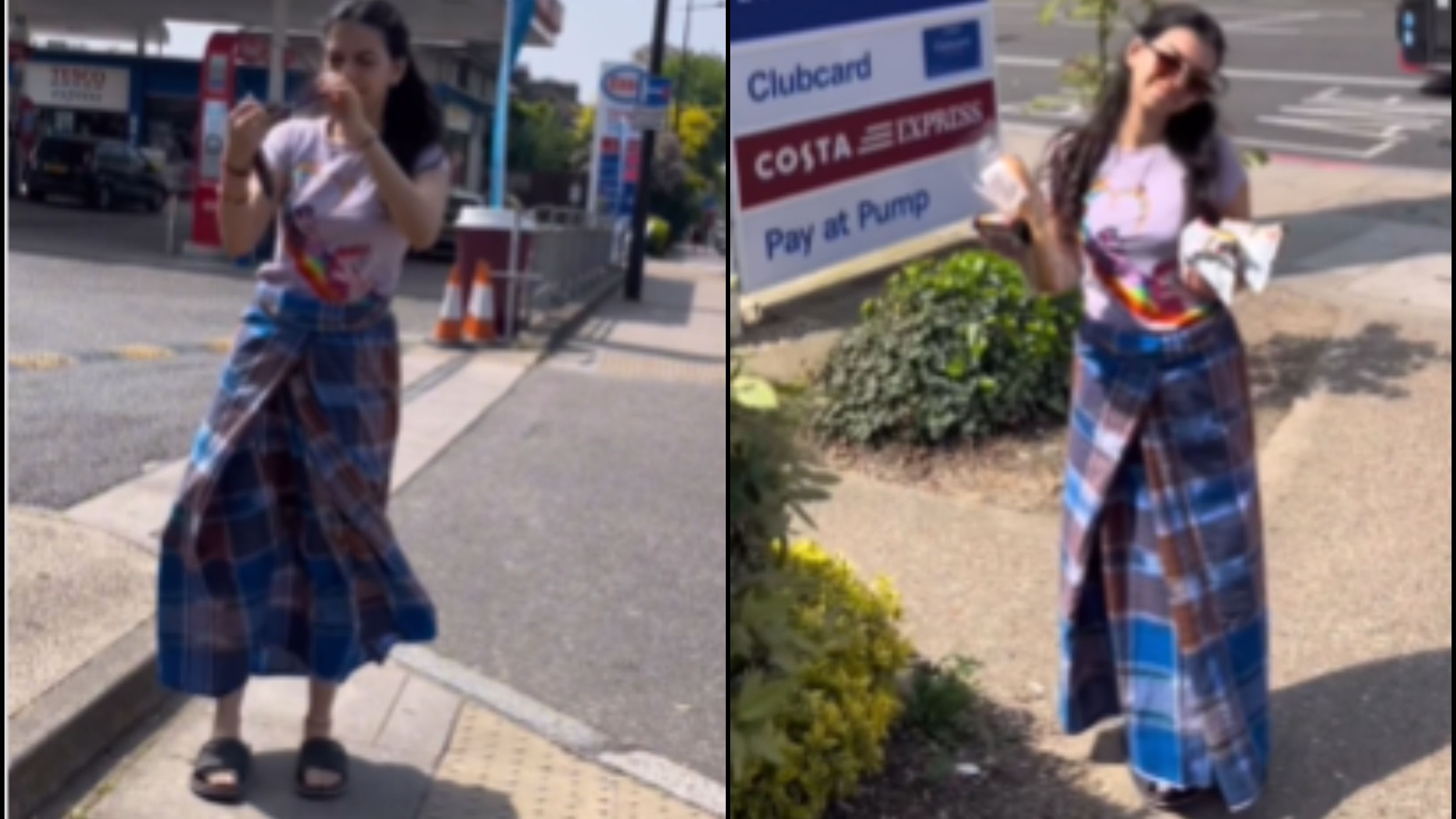 Viral Video: Indian Woman’s Lungi Adventure In London Wins Hearts- Republic World