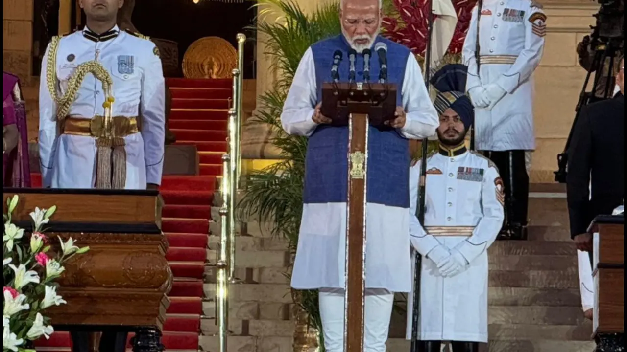 White Kurta And Churidar With Blue Jacket: Modi's Pick For 3rd Swearing-In Ceremony As PM Modi's Pick For 3rd Swearing-In Ceremony As PM