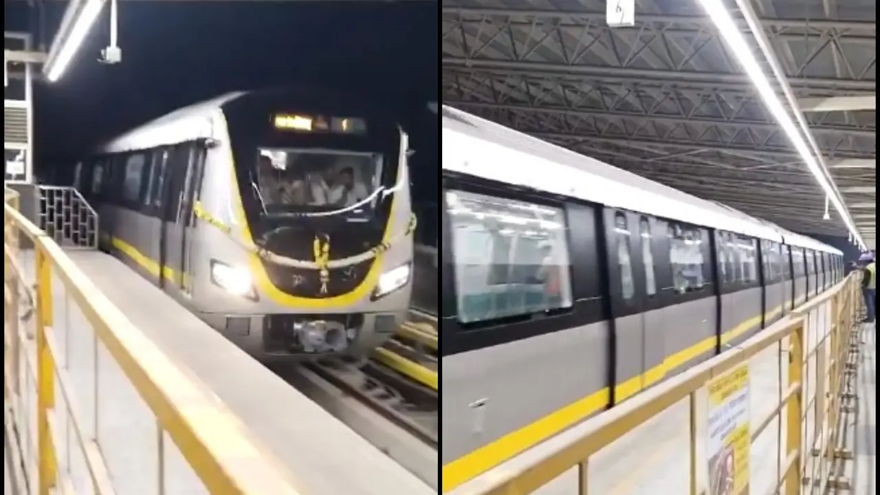 Good News For Bengaluru: Namma Metro Yellow Line To Begin Services Soon. Details Here First powered train on Reach-5 Main Line: Bommasandra to Bommanahalli stations