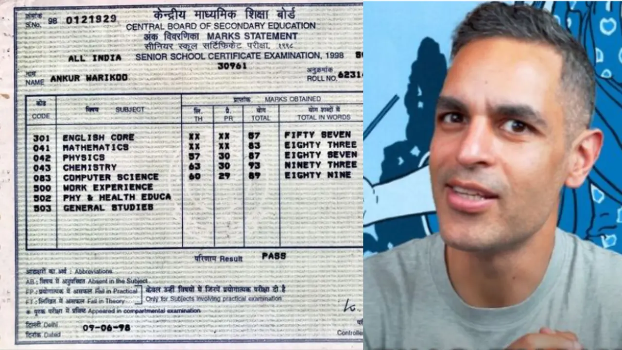 Entrepreneur And Youtuber Ankur Warikoo Shares His Class 12th Marksheet, Says 'Felt Like A Failure' Youtuber Ankur Warikoo Class 12th Marksheet Goes Viral