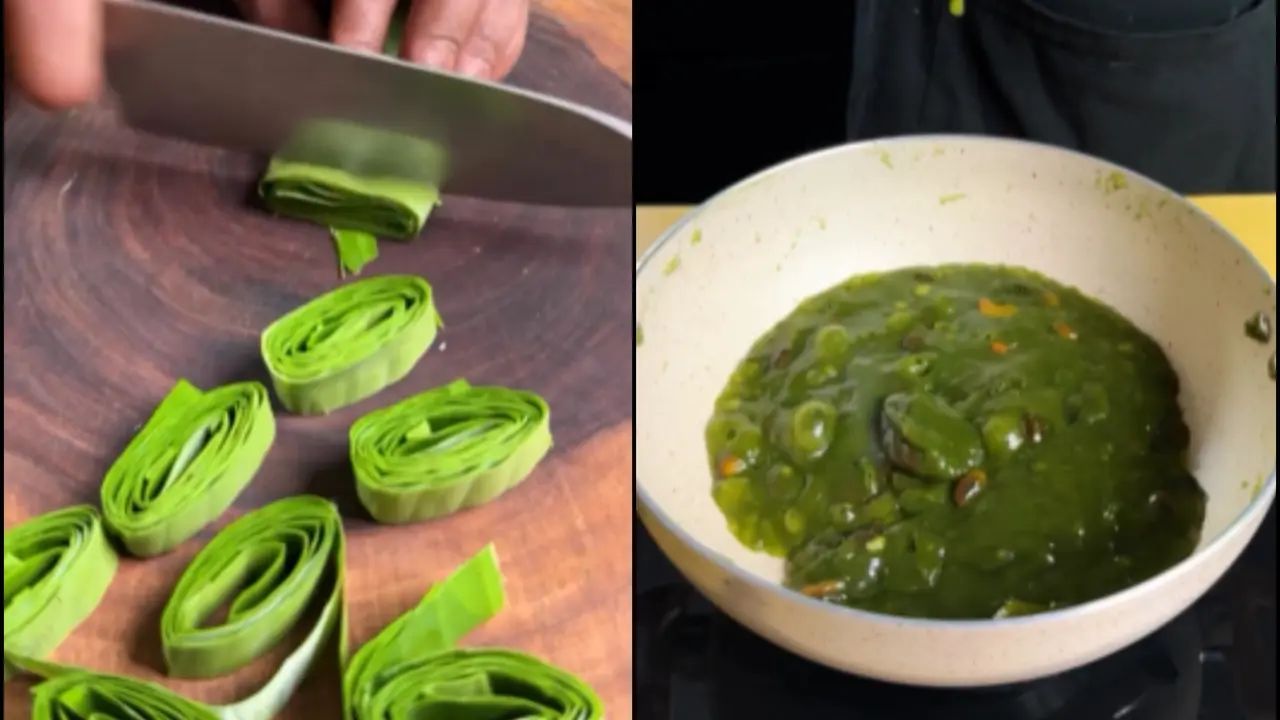 Viral Video: Vlogger Posted Recipe Of “Banana Leaf Halwa,” Netizen Said “Don’t Try Again” Vlogger Posted Recipe Of “Banana Leaf Halwa,” Users Reacted
