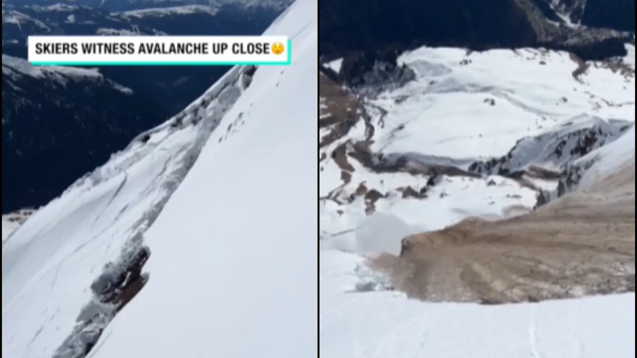 "They Had The Perfect View!" : Skiers Capture Massive Avalanche On Video At French Resort | Watch Skiers Capture Massive Avalanche On Video At French Resort | Watch