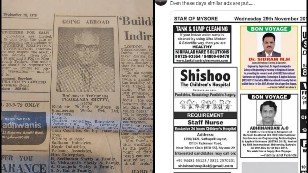 Throwback: 1979 Newspaper Ad Celebrating Indian Travellers Abroad Goes Viral 1979 Newspaper Ad Celebrating Indian Travellers Abroad Goes Viral