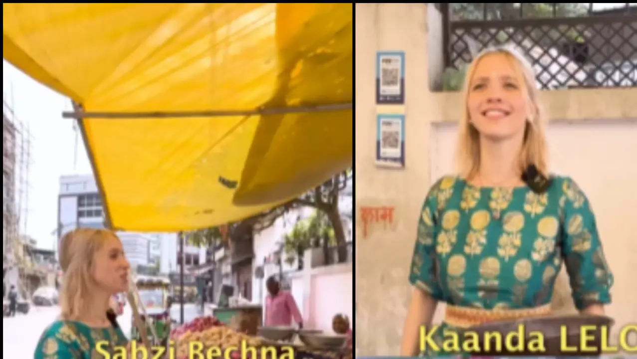 From Tourist to "Sabziwali": Russian Girl Charms India with Vegetable Selling Adventure Russian Girl Charms India with Vegetable Selling Adventure