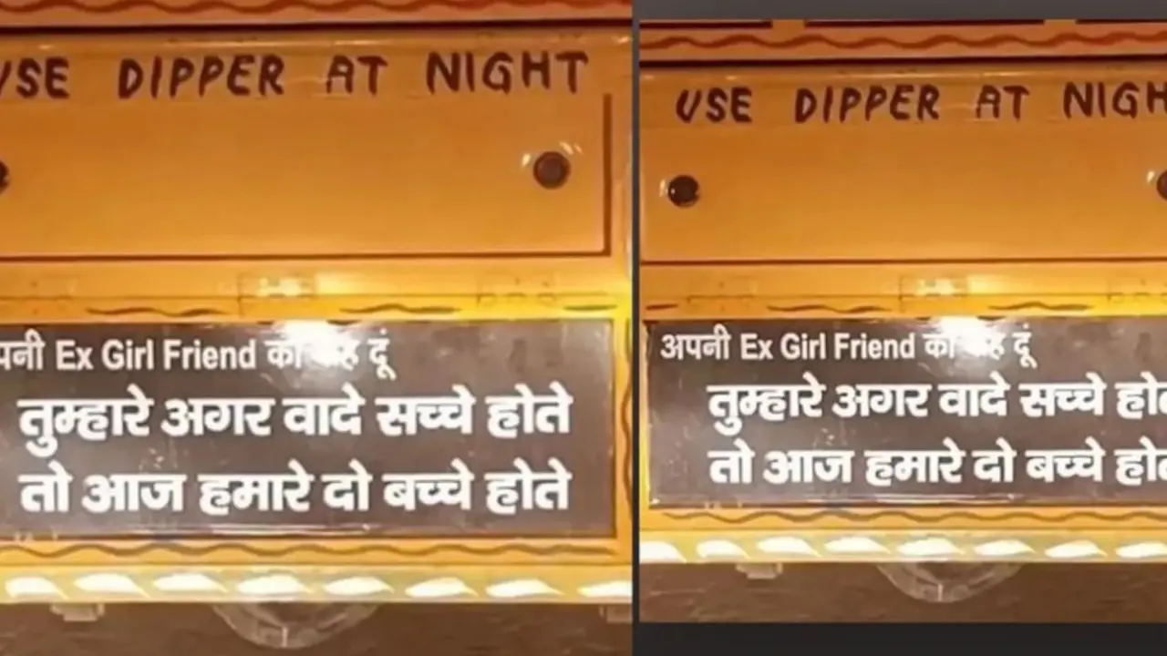 Truck driver's slogan for ex-girlfriend goes viral