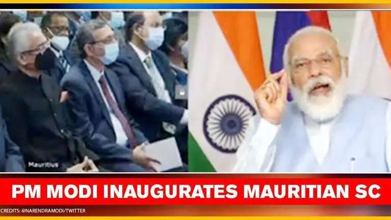 PM Modi & counterpart inaugurate India-aided Mauritius SC building; send message for China PM Modi