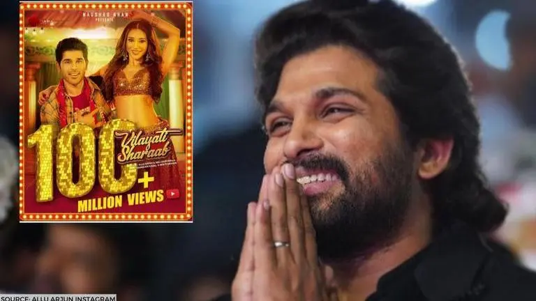 Allu Arjun lauds brother Allu Sirish and team as 'Vilayati Sharaab' crosses 100M views Allu Arjun