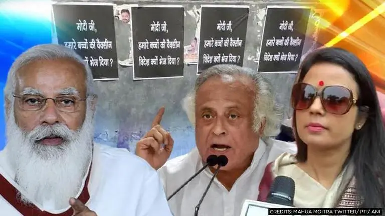 Congress & TMC MPs slam 24 arrests for anti-Modi posters; Jairam Ramesh issues dare Jairam Ramesh, mahua, Modi