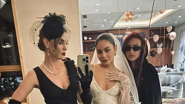 Vanessa Hudgens celebrates death of 'single life' with funeral-themed bachelorette party | Photos Vanessa Hudgens