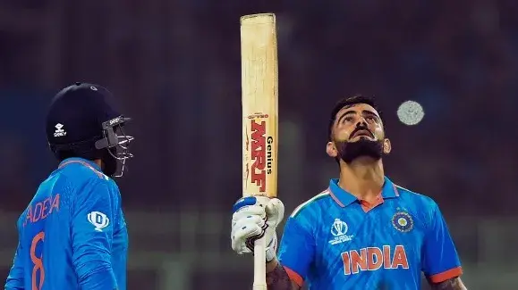 Historic: Not just Sachin Tendulkar, Virat Kohli goes past Ponting and Sangakkara with 49th ODI ton Virat Kohli celebrates his 49th ODI hundred