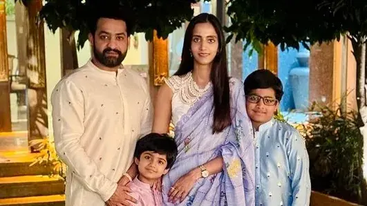 RRR star Jr NTR celebrates Diwali 2023 with wife Pranathi, sons | Photo Jr NTR