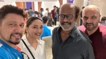 Madhuri Dixit celebrates team India's win, poses for selfie with Rajinikanth, Anushka Sharma Madhuri Dixit