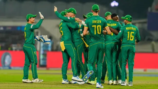 South Africa cricket team during AUS vs SA CWC 2023 semi final