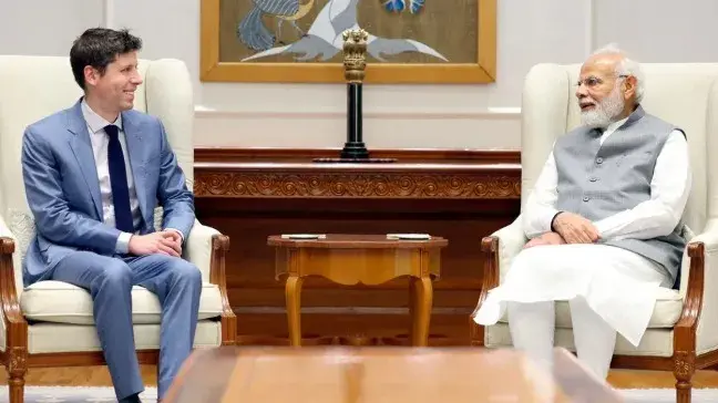PM Modi shares deep fake concerns with ChatGPT team Sam Altman with PM Modi