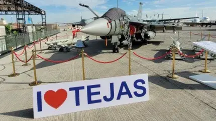Not just a jammer, IAF progresses towards complete indigenous Electronic Warfare Suite for LCA Tejas Tejas MK1 is on static display at Dubai Airshow 2023.