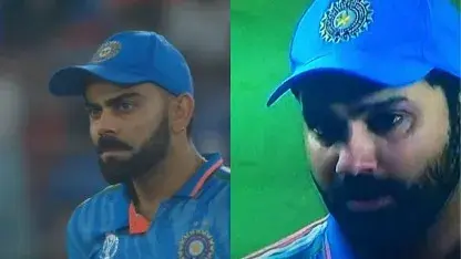 Disappointed faces! Rohit Sharma, Virat Kohli shattered as Team India loses World Cup final - WATCH Rohit Sharma and Virat Kohli