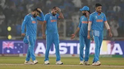 Disappointed Indian cricket team after loss against Australia