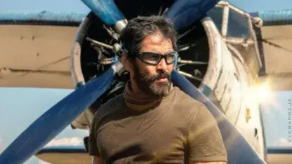 Vikram in Dhruva Natchathiram poster