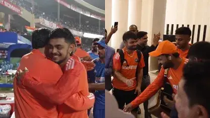 Team India players celebrate in style after nail-biting finish during IND vs AUS 1st T20I - WATCH Team India players celebrate