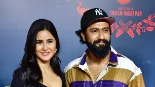 Vicky Kaushal kisses Katrina Kaif at Merry Christmas screening, Ananya Panday-Aditya Roy attend Katrina Kaif-Vicky Kaushal