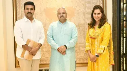 Ram Charan, Upasana invited to attend Ram Mandir consecration ceremony in Ayodhya | Photos Ram Charan, Shri Sunil Ambedkar, Upasana