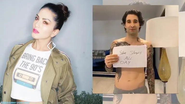 Sunny Leone’s husband Daniel Weber mocks her through a video; says 'Help me' Sunny Leone