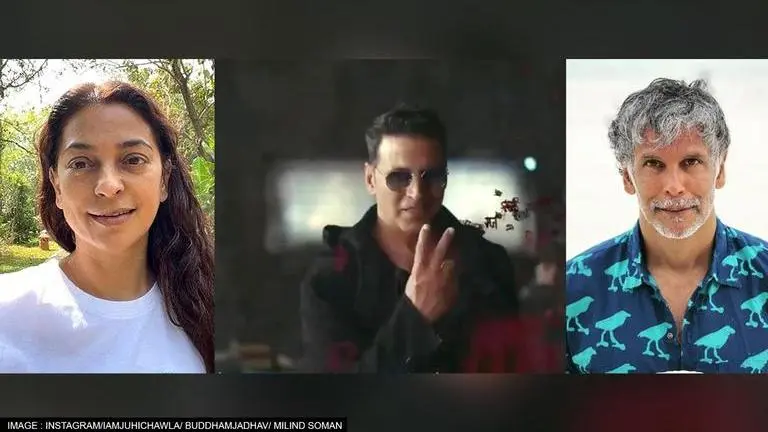 Milind Soman and Juhi Chawla support Akshay Kumar’s decision to step away from tobacco ad Milind Soman, Juhi Chawla, Akshay Kumar, Akshay Kumar ad controversy, Akshay Kumar backs out from ad, Vimal Elaichi