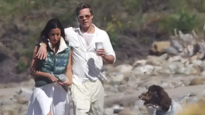 Brad Pitt Spotted On Beach Date With Girlfriend Ines De Ramon Amid Angelina Jolie's Abuse Claims Brad Pitt and Ines de Ramon