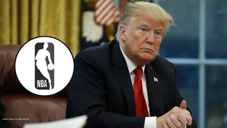 Donald Trump warns NBA 'in big trouble' after players kneel during national anthem donald trump