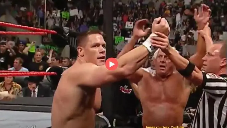 When John Cena teamed up with Ric Flair to take on Edge and Johnny Nitro in 2006: Watch John Cena