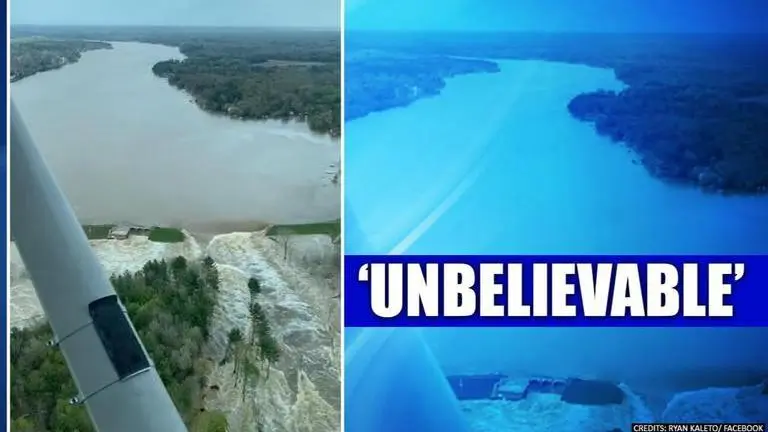 Watch: Scary aerial footage of roaring water as Edenville Dam bursts Aerial Footage