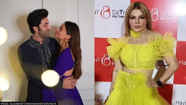 Rakhi Sawant grooves to 'Mehendi Laga Ke Rakhna' for Alia-Ranbir ahead of rumoured wedding Rakhi Sawant