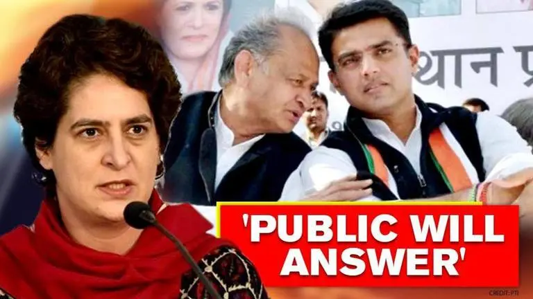 Priyanka Gandhi lashes out at BJP for 'upsetting elected govt' amid Rajasthan crisis Priyanka Gandhi