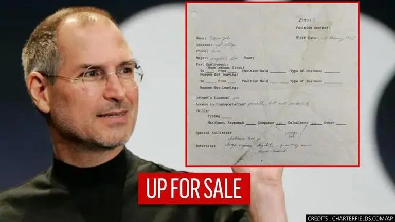 Steve Jobs' application seeking employment goes under the hammer | Read details