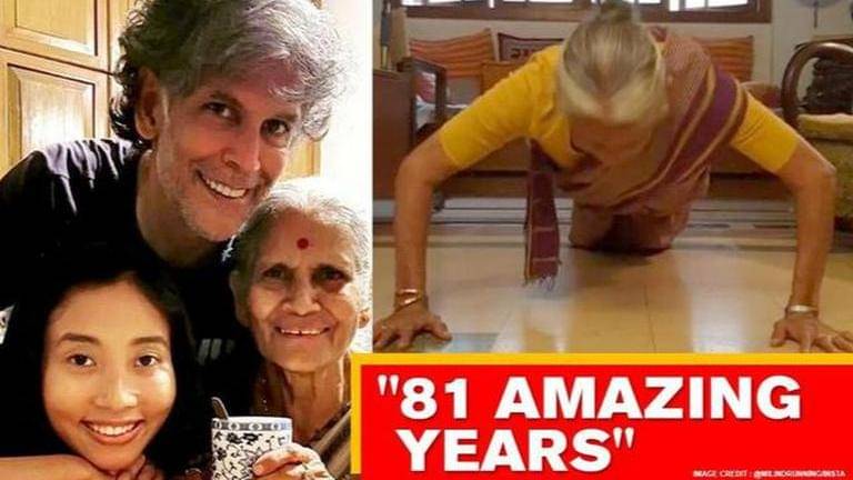 Milind Soman's mother has special way to celebrate 81st b'day; celebs ...