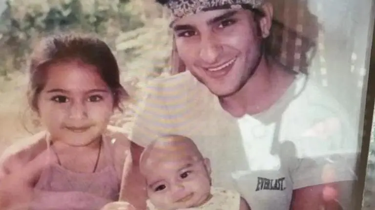 Saba Ali Khan drops throwback picture of baby Ibrahim Khan in Saif Ali Khan's arms Saba Ali Khan