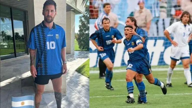 Lionel Messi pays homage to Diego Maradona as he introduces new Argentina jersey Lionel Messi pays homage