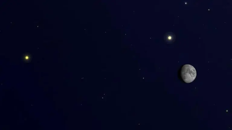 jupiter saturn and moon