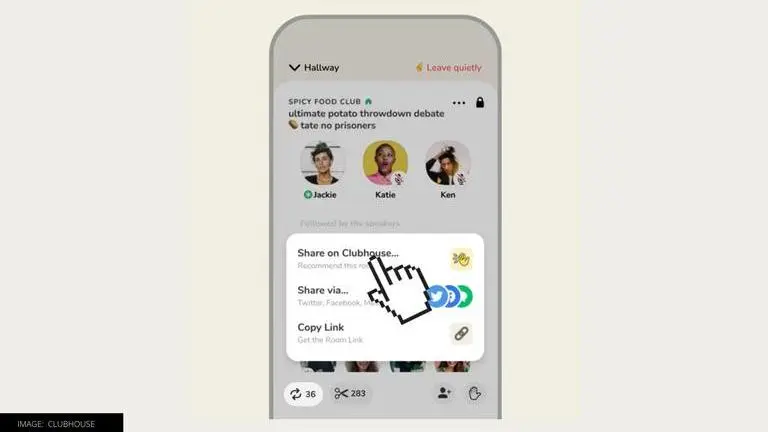Clubhouse now allows users to join rooms with web browsers, improves the Share button Clubhouse now allows users to join rooms with web browsers, improves the Share button