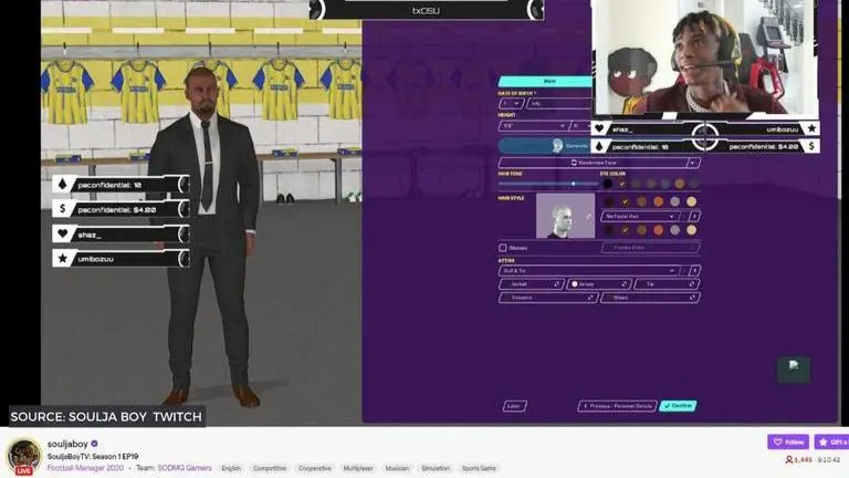 Soulja Boy playing Football Manager for first time prompts hilarious reactions from fans soulja boy