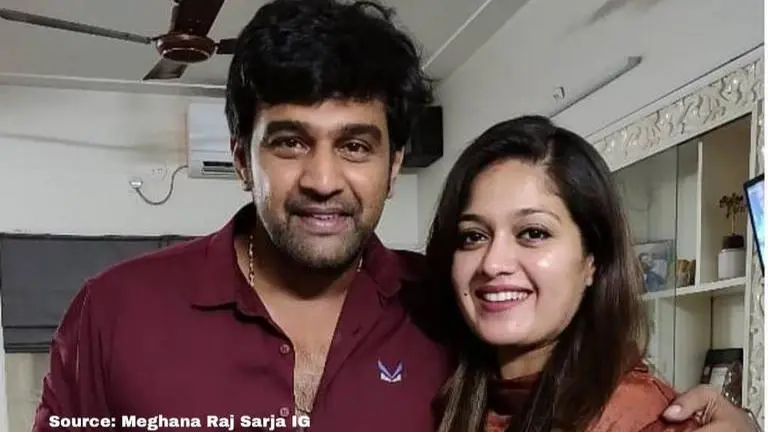 When Chiranjeevi Sarja's childhood photo graced Meghana's social media Source: Meghana Raj Sarja IG