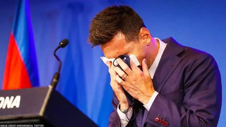 Lionel Messi's used tissue from Barcelona farewell speech goes on sale; check out price Lionel Messi used tissue during Barcelona farewell speech