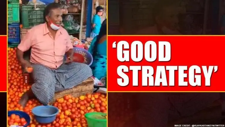TN veg seller selling tomatoes at lower price to those wearing Covid face-masks hailed Tamil Nadu