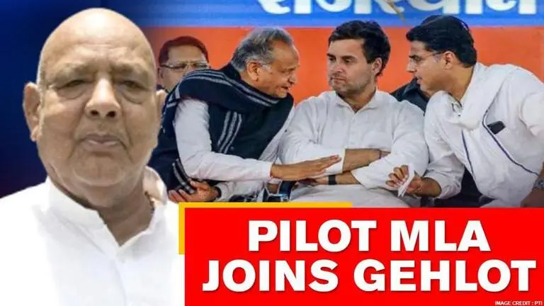 Pilot camp MLA Bhanwar Lal meets Ashok Gehlot to extend support; all rebels to leave Delhi Sachin Pilot