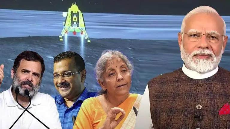 Indian leaders cheer as Chandrayaan touches down on the Moon Indian leaders cheer as Chandrayaan touches down on the Moon