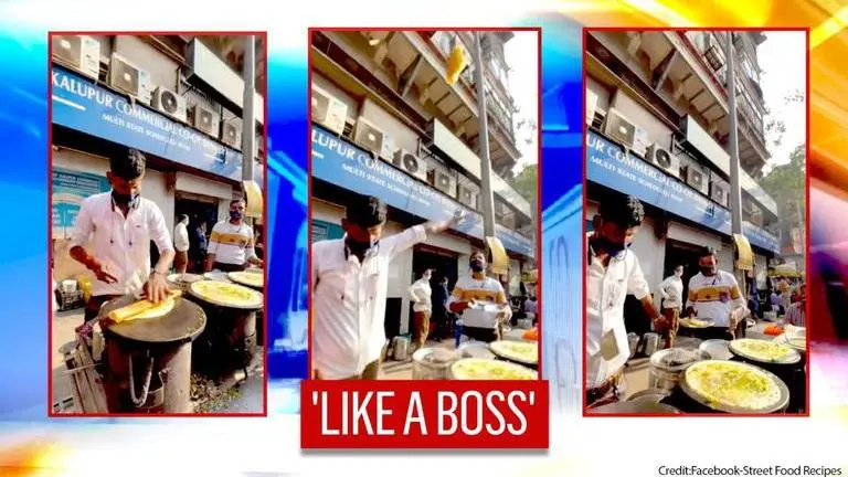 'Flying dosa': Video of man's unique way of serving dosa goes viral Mumbai