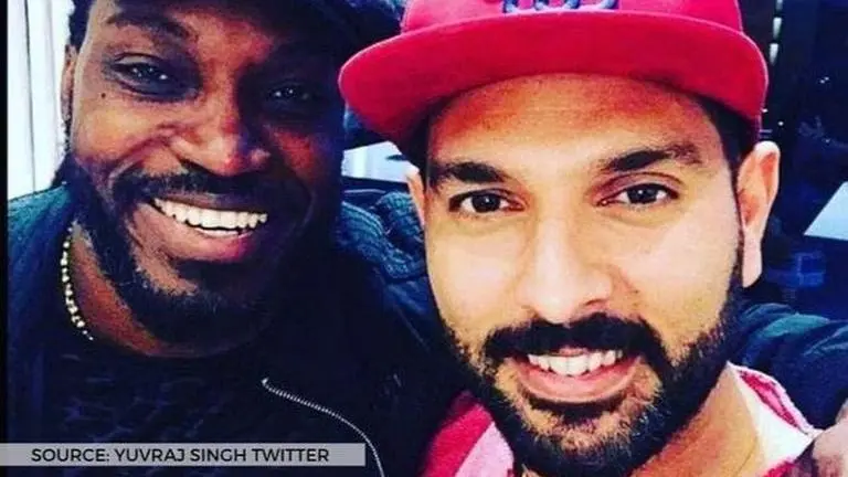Chris Gayle's Hindi results in laughter after Yuvraj Singh makes him say dialogue; watch Chris Gayle