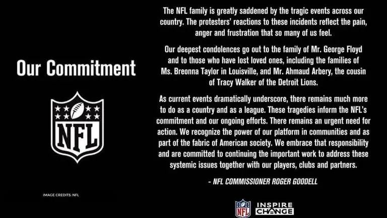 NFL donation of $20 million announced to help combat 'systematic' racism in the US NFL donation
